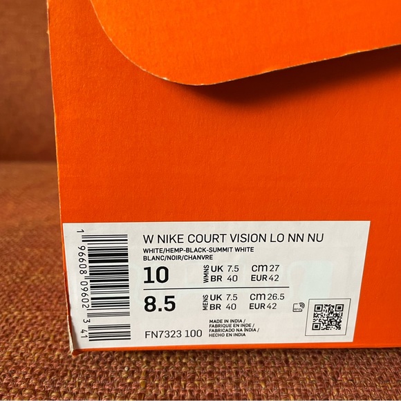 Nike Court Vision Low Next Nature Women’s Sneaker, size 10